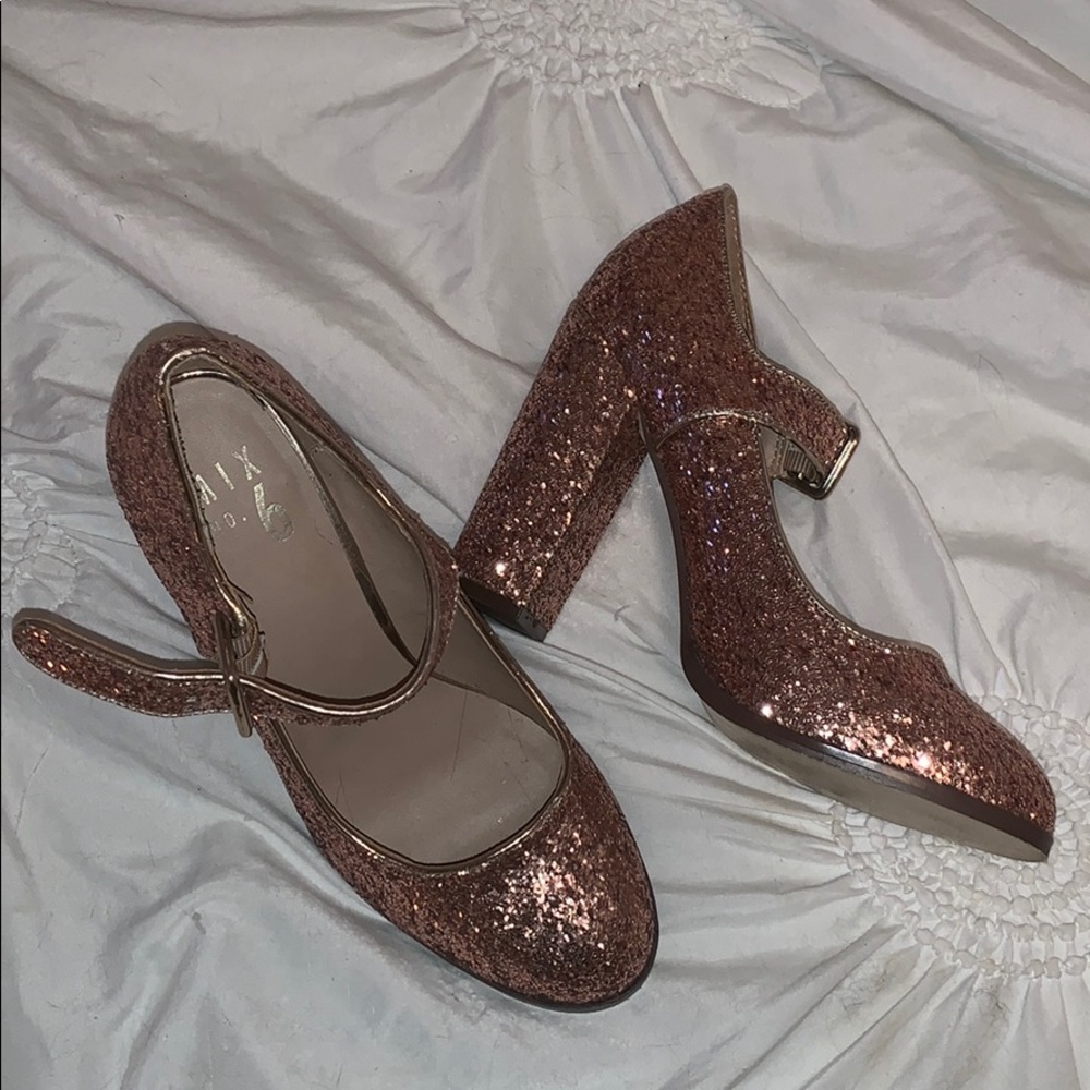 Rose gold ‘Mix NO.6’ heels